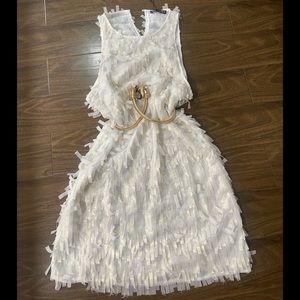 Zara silva gold contrast dress